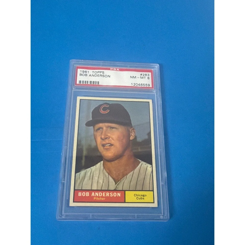 1961 Topps Bob Anderson Chicago Cubs #283 PSA 8 NM-MT Vintage Baseball Card